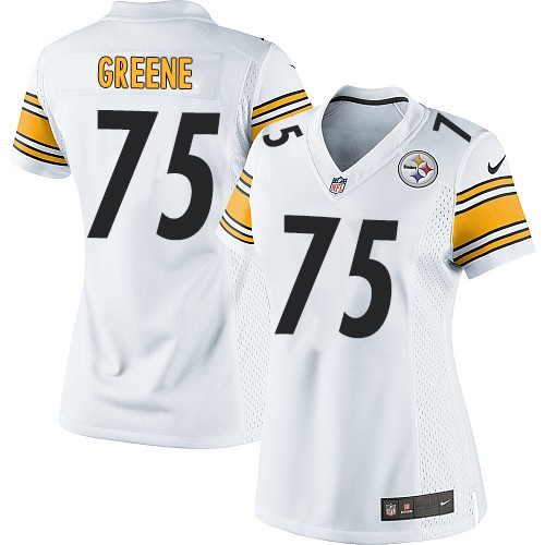 Women's Limited Joe Greene Nike Jersey White Road - #75 NFL Pittsburgh Steelers